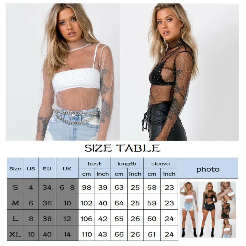 Top Sexy T Shirt Transparent Feminina