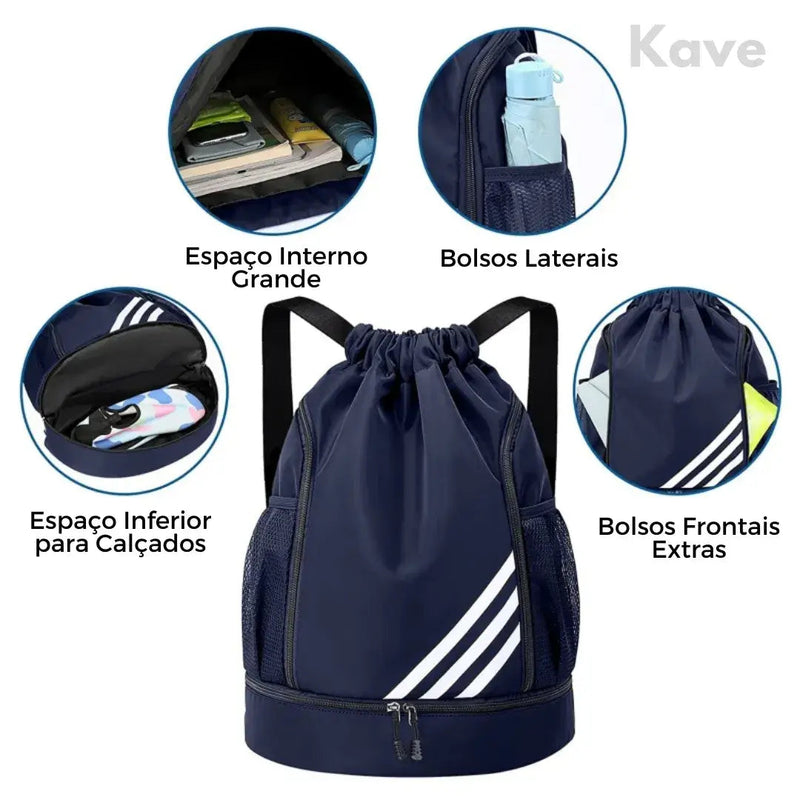 HF Mochila esportiva elástica funcional, bolsa de armazenamento de bola de futebol, bolsas esportivas de alta capacidade para vida ativa, design novo, 2023