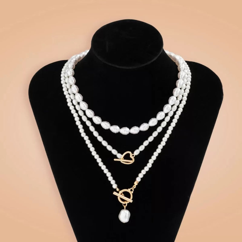 HF Conjunto de Colares Majestic Pearls - Compre 1 e Leve 3